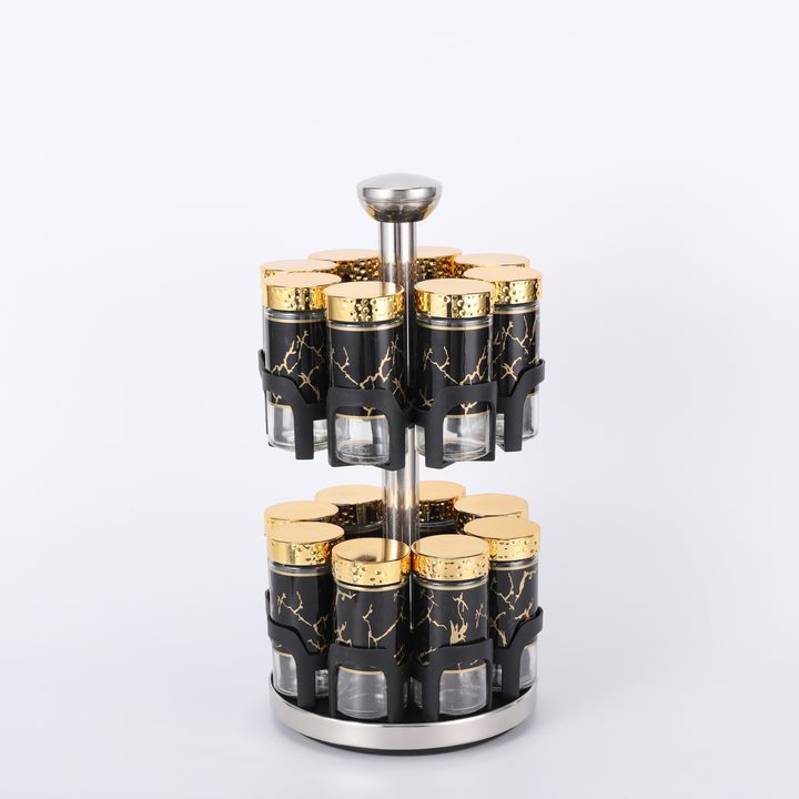 A glass seasoning bottle seasoning jar