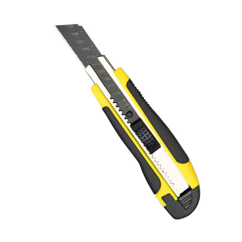 A plastic utility knife black blade blade large unpacking express unpacking paper cutting wallpaper knife thickened high carbon steel wholesale