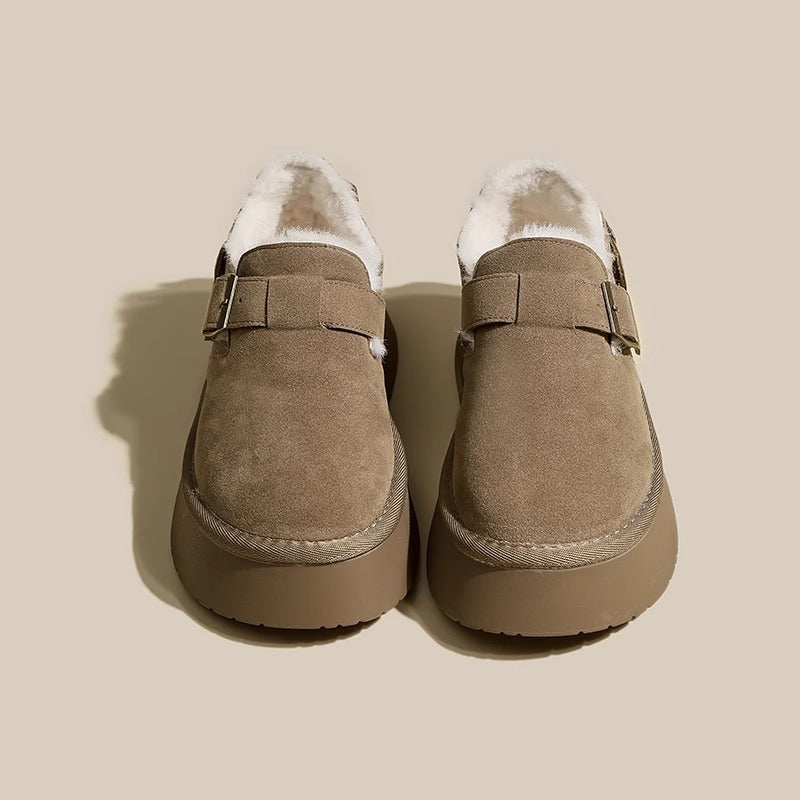 Winter Birkenstock Snowshoes Women's Winter Thickened Frosted Fur Integrated Warm Birkenstock Cotton Shoes 1kg - Mixbatch