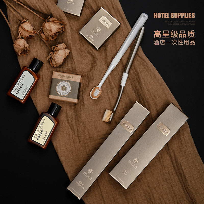 Hotel disposable toiletries Hotel special toothbrush with toothpaste set