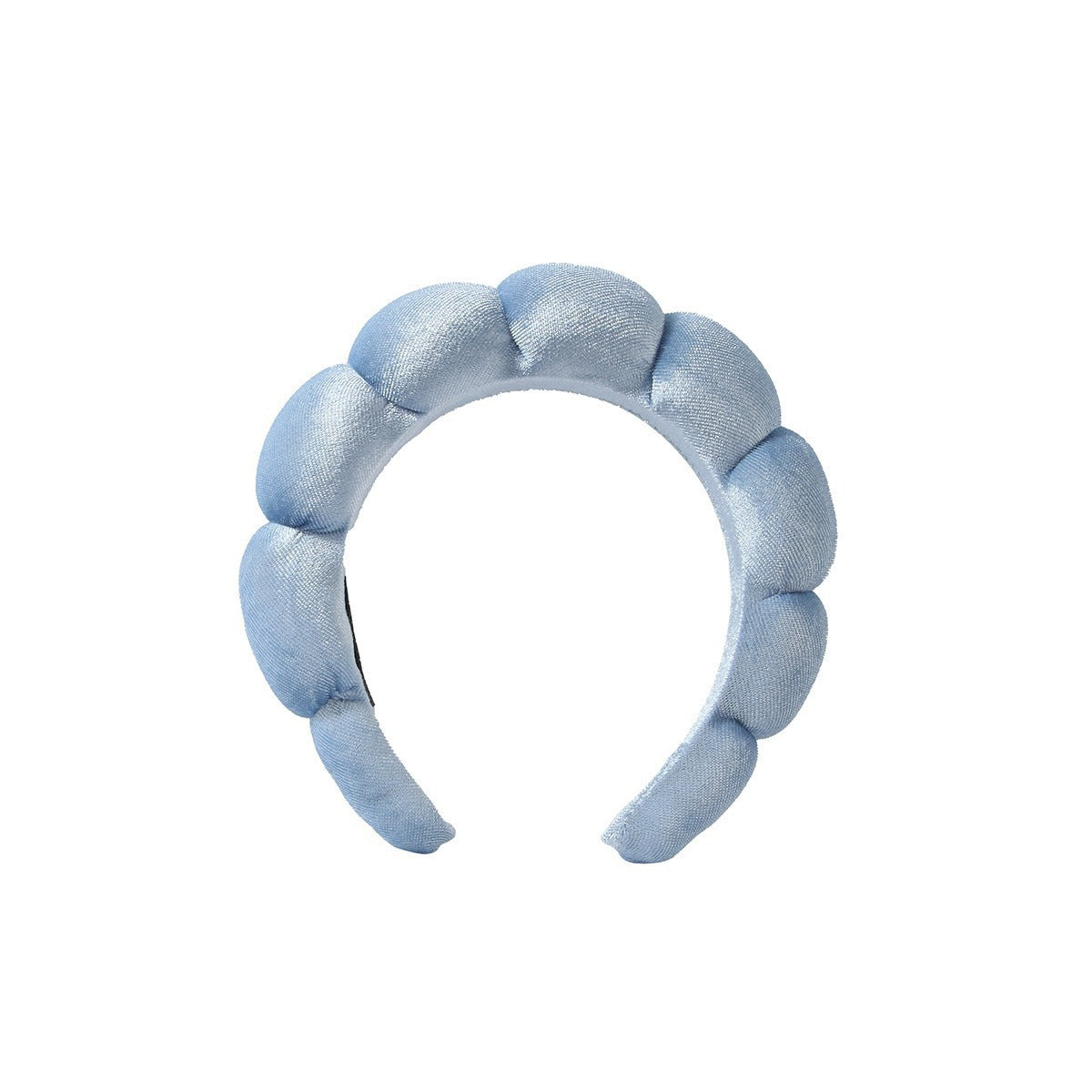 A Golden Velvet Cloud Headband Women's High Cranium Top Wash Headband Simple Solid Color Versatile Headband Hair Accessories