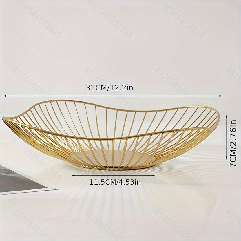 A wrought iron snack fruit plate