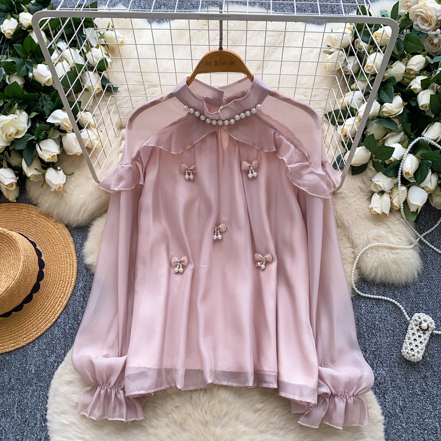 A long-sleeved top