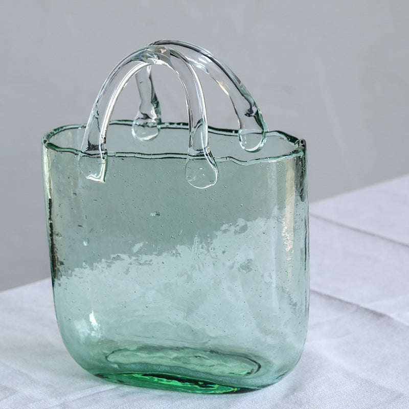 A hydroponic vase fish tank bag vase basket flower arrangement flower pot creative new basket vase