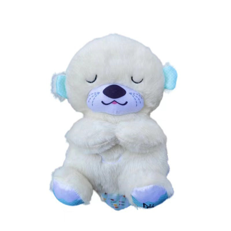 A breath otter breath bear cute plush toy soothing luminous doll cute sweet sleeping position otter sleeping