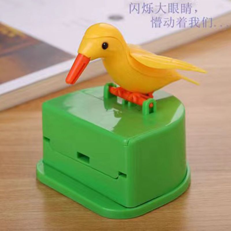 Push-type bird toothpick box creative Douyin same cute toothpick tube bird toothpick box - Mixbatch