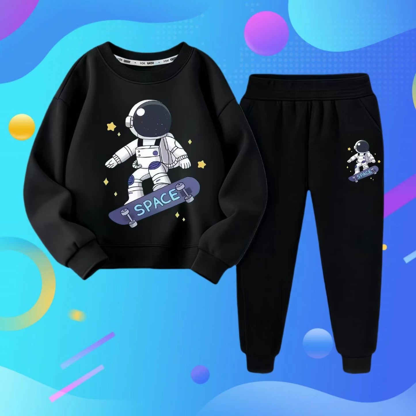 B3-M31 New Spring and Autumn Cotton Children's Sweater Thin Two-piece Set - Mixbatch