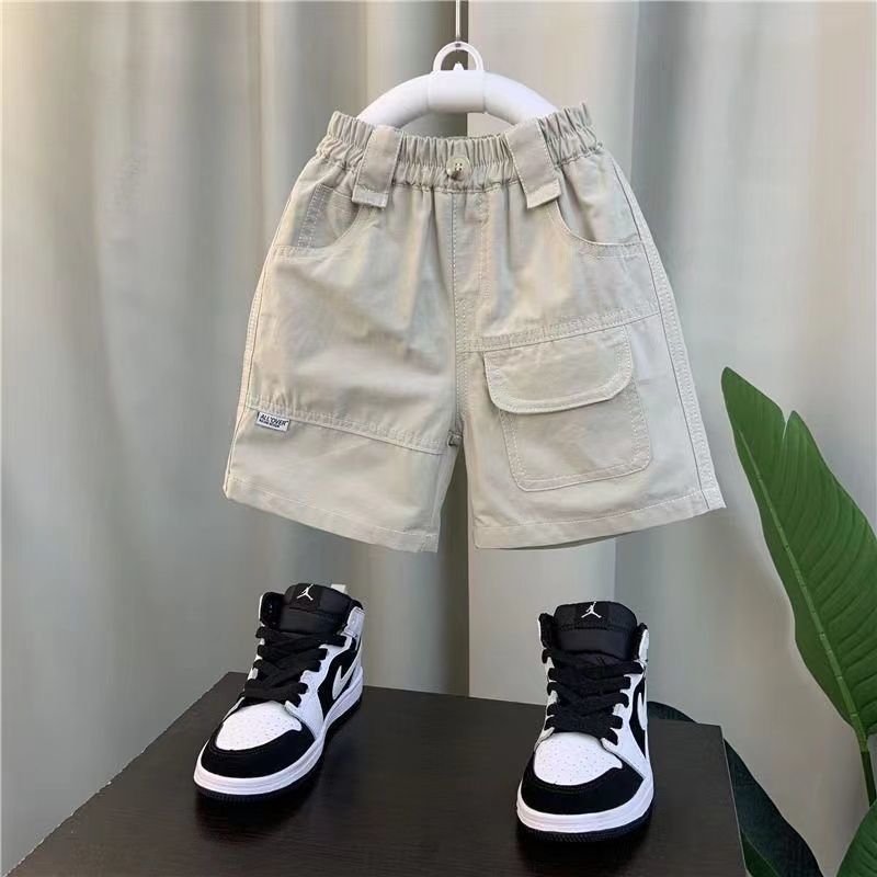 P boys loose cotton overalls