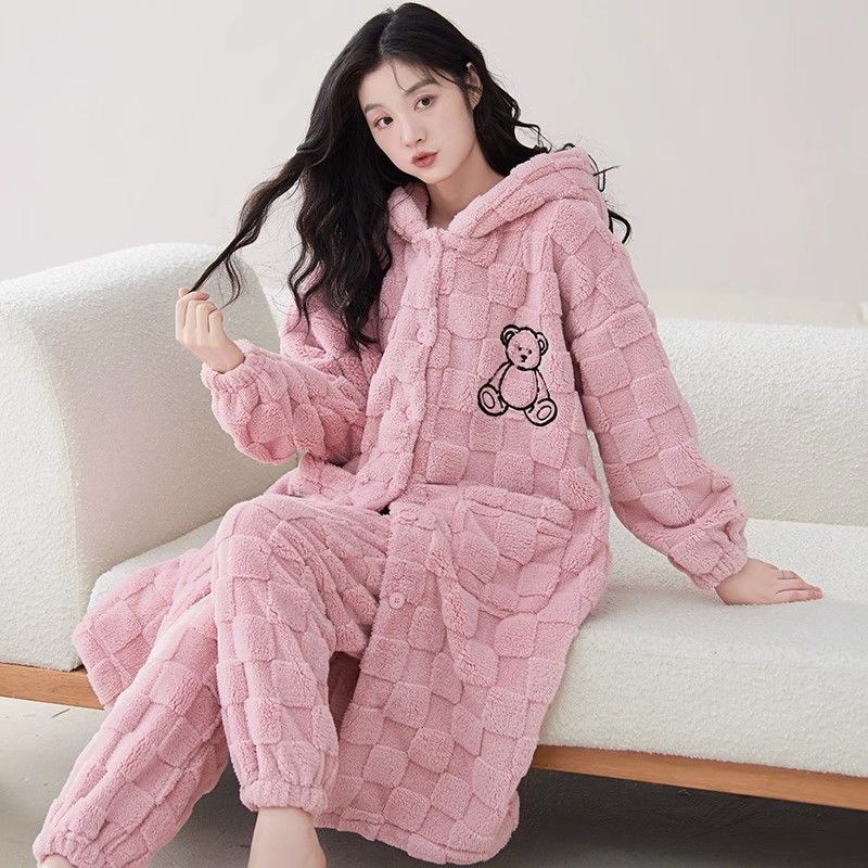 P winter plush pajama set