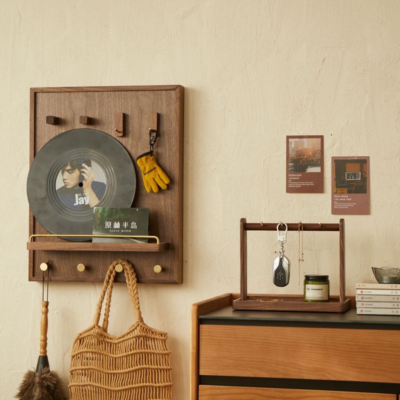 P solid wood walnut meter box decorative picture