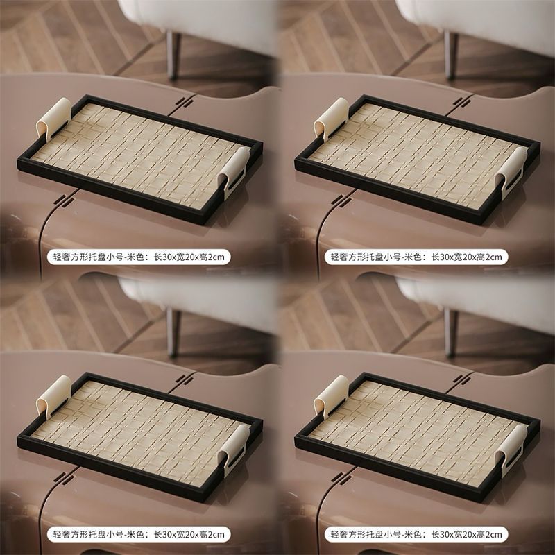 P Light luxury leather aromatherapy tray, living room coffee table entrance key, jewelry storage, hotel beauty salon desktop ornament