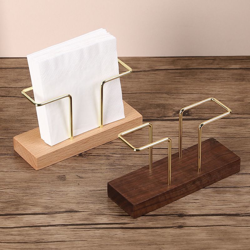 P stainless steel walnut tissue holder