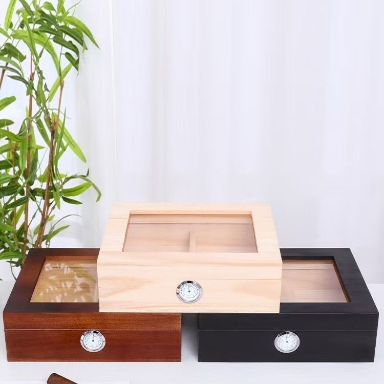 P Cigar Moisturizing Large Capacity Solid Wood Box