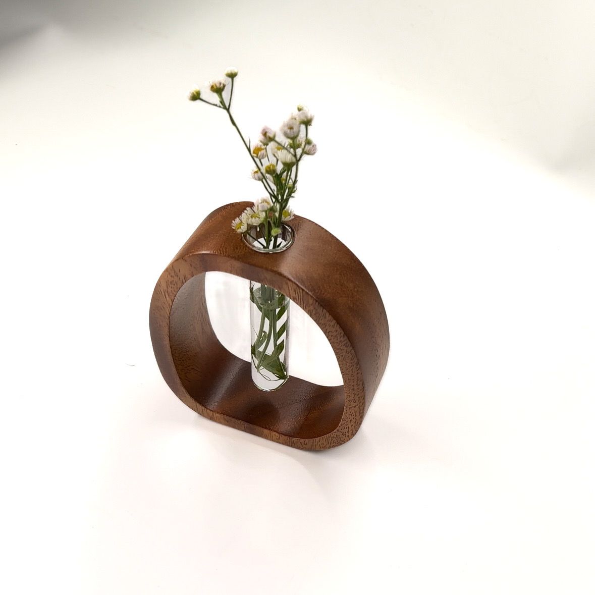 P walnut all solid wood simple flower growing water culture device