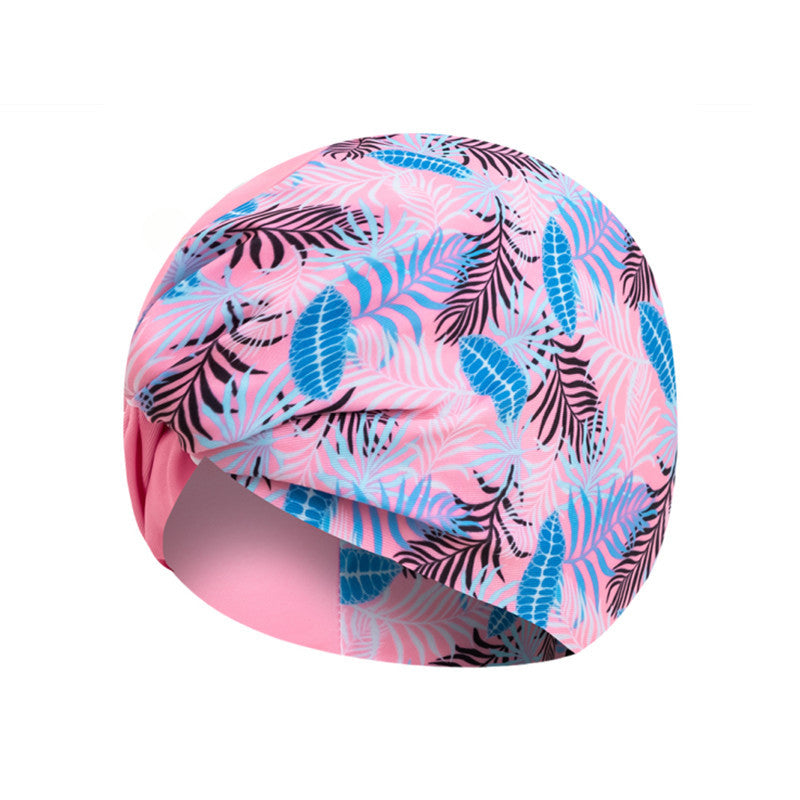 A korean new swim cap women's long hair fashion adult beach hat oversized bula head ladies hot spring swimming cap