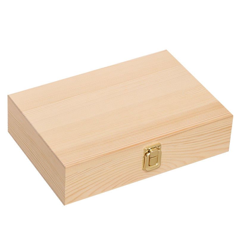 P large solid wood box multi-grid storage box tea gift box