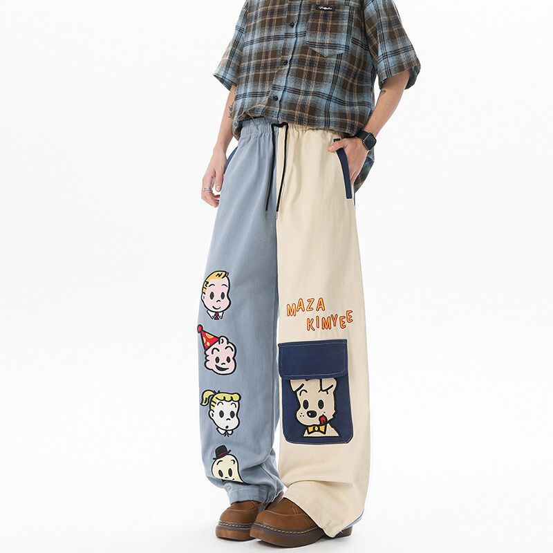 P cartoon print pants