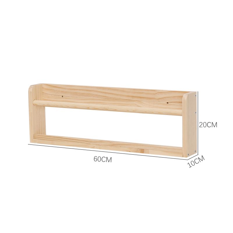 P Solid wood wall-mountedShelf Picture book shelf Children's bookshelf