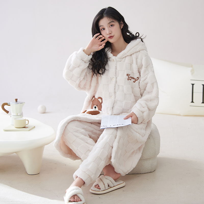P winter plush pajama set