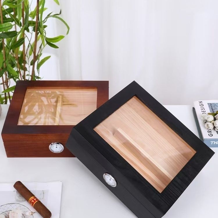 P Cigar Moisturizing Large Capacity Solid Wood Box