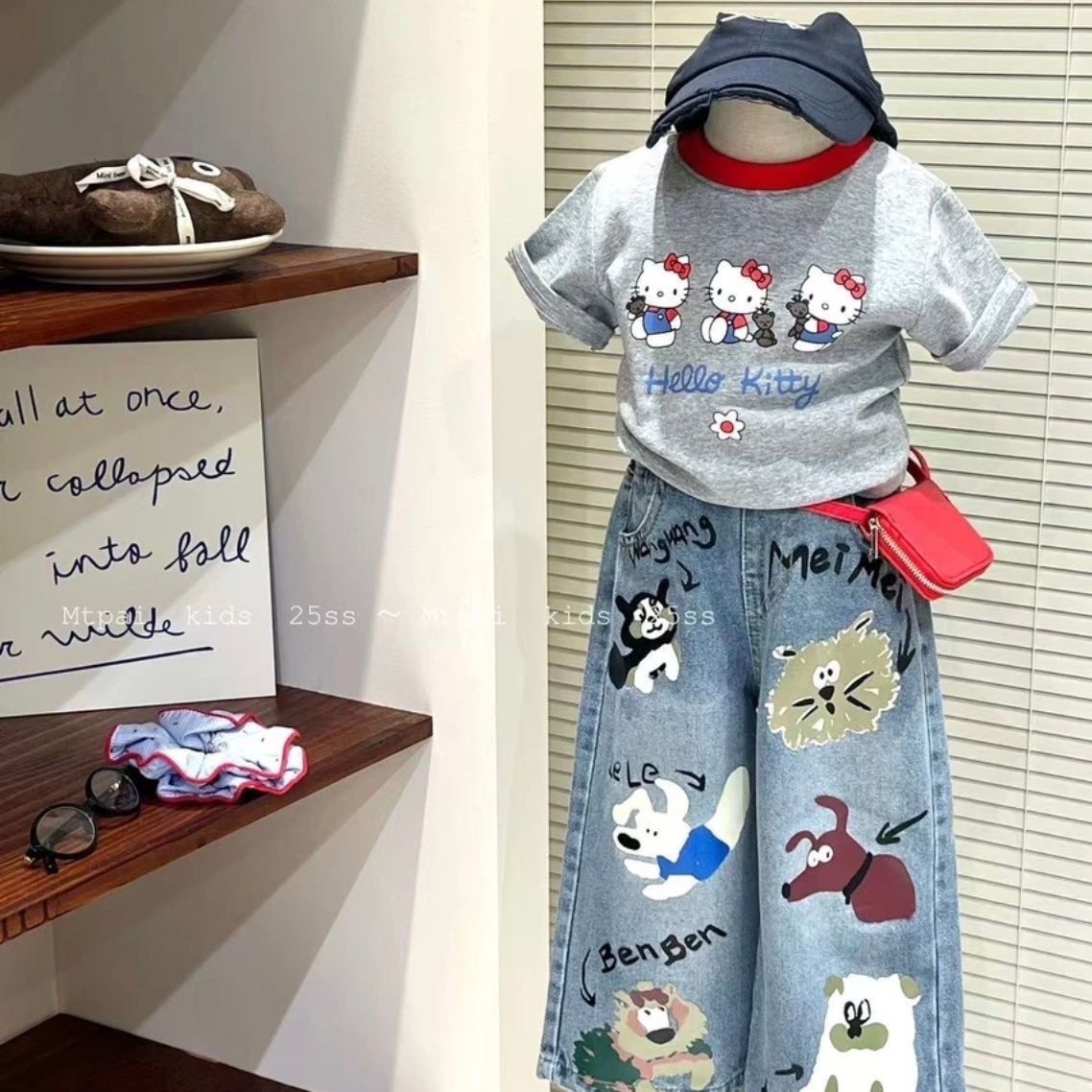 P children's denim trousers