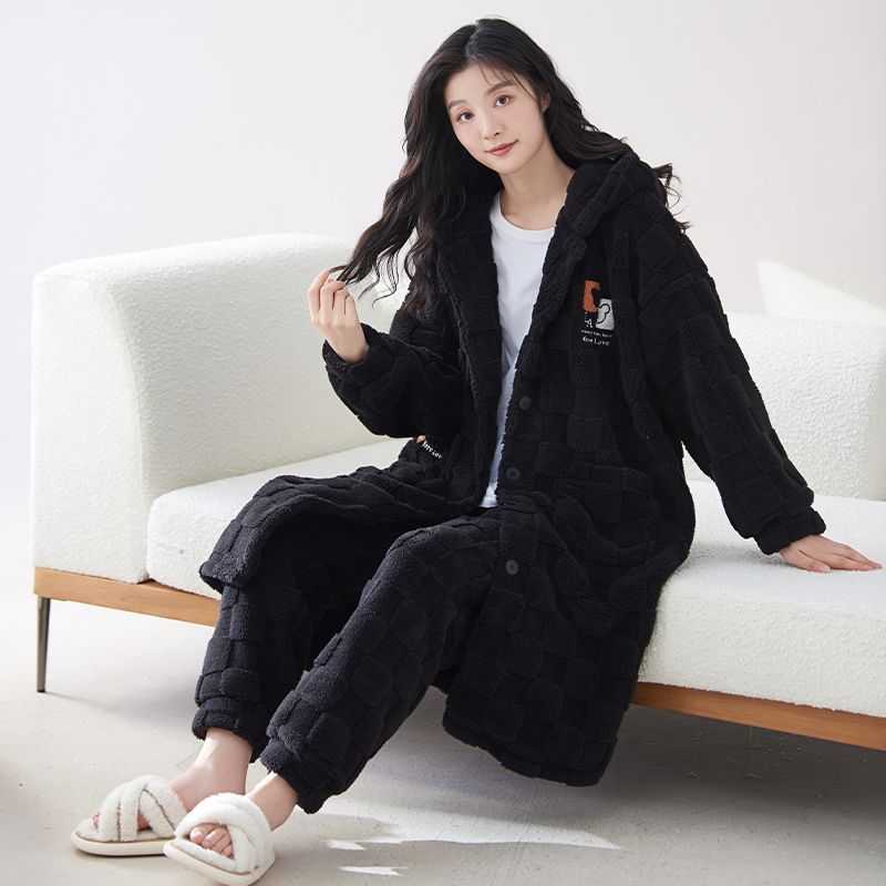 P winter plush pajama set