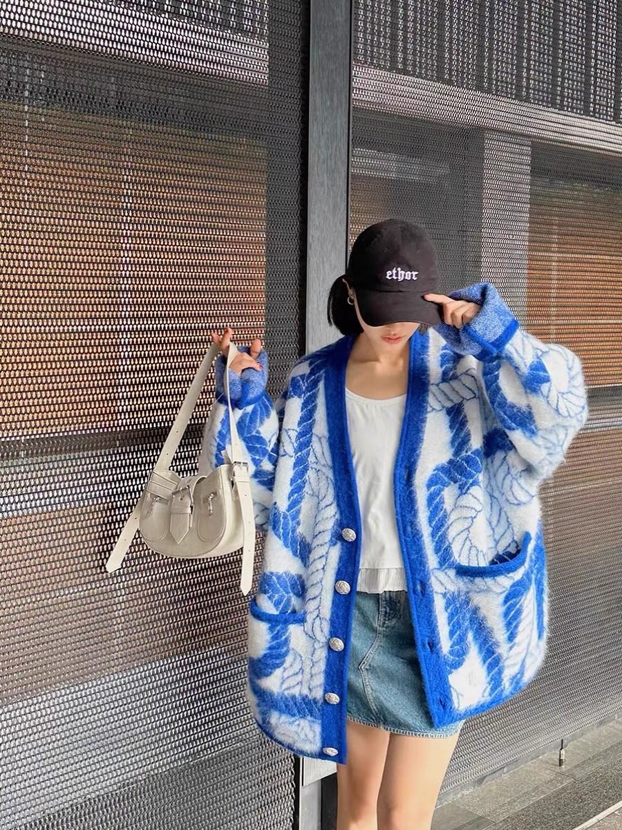 P Knitted sweater jacket