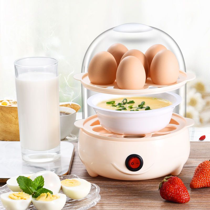 Egg steamer anti dry burning automatic power-off multifunctional household egg cooker, small steamed egg soup, egg steamer, breakfast machine - Mixbatch