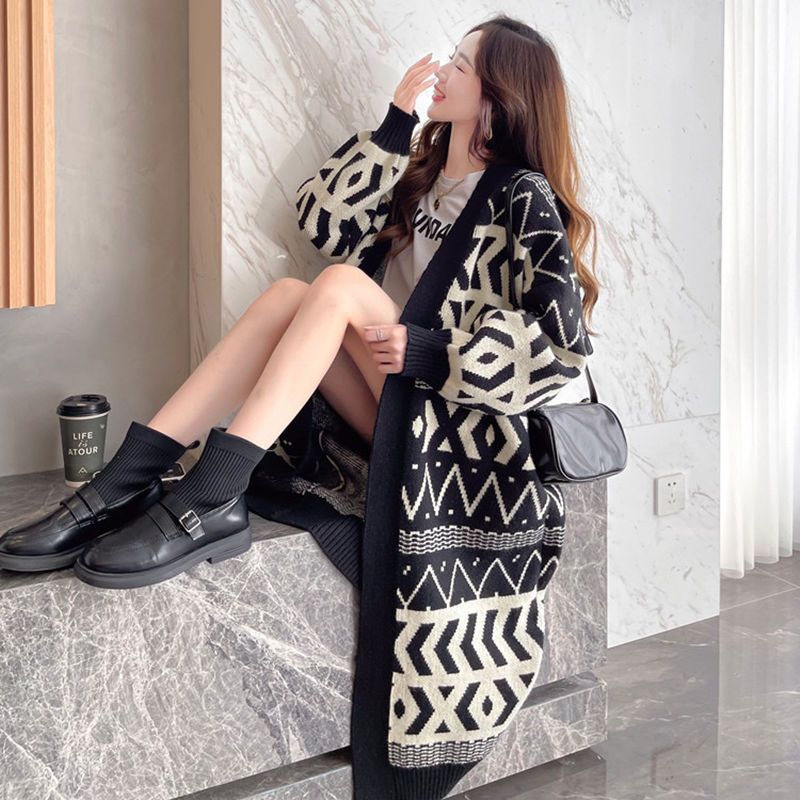 P sweater long jacket