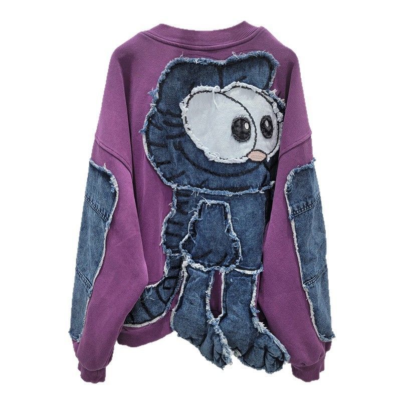 P color matching cloth sweater