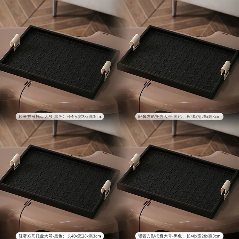 P Light luxury leather aromatherapy tray, living room coffee table entrance key, jewelry storage, hotel beauty salon desktop ornament