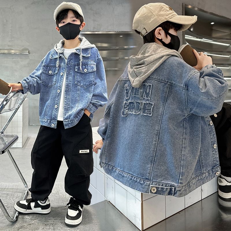 A children's denim jacket baby foreign Korean version of boys' handsome children's jacket spring and autumn models