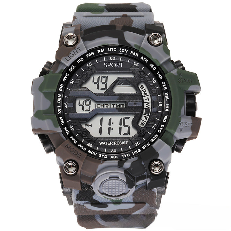 A big mud king with the same life waterproof electronic watch men's students teen trend wolf warrior outdoor sports watch