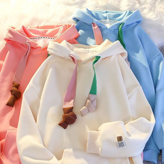 P new fashion lazy top age-reducing fleece thickened coat