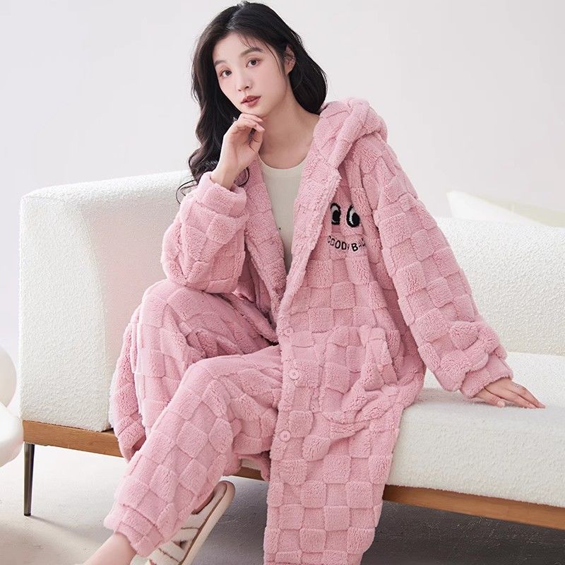 P winter plush pajama set