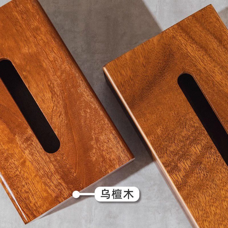 P ebony solid wood tissue box