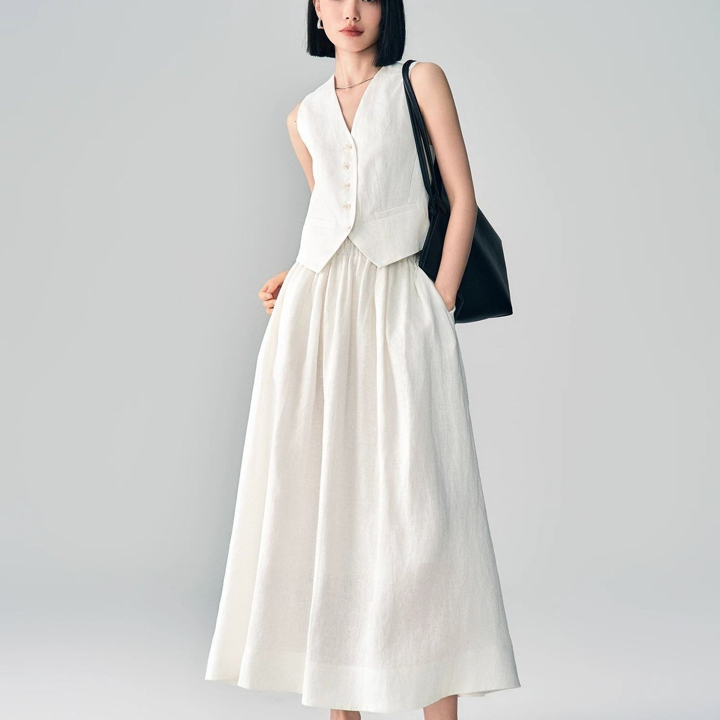 P sleeveless top trousers set