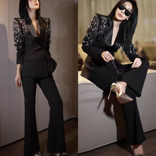 A diamond-encrusted suit