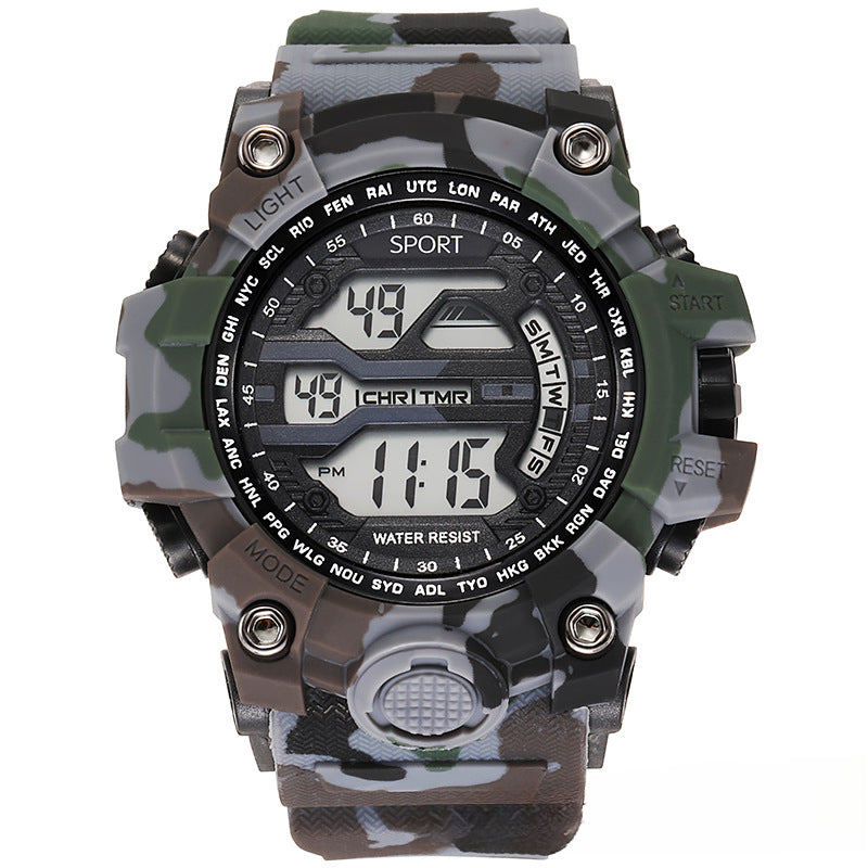 A big mud king with the same life waterproof electronic watch men's students teen trend wolf warrior outdoor sports watch