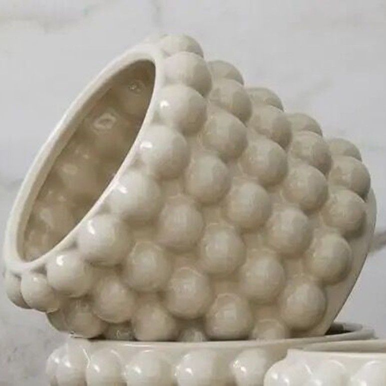 P ceramic flower pot ornament