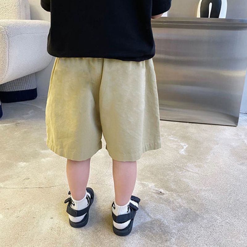 P Spring, summer and autumn outer wear boys and girls leggings casual five-point pants