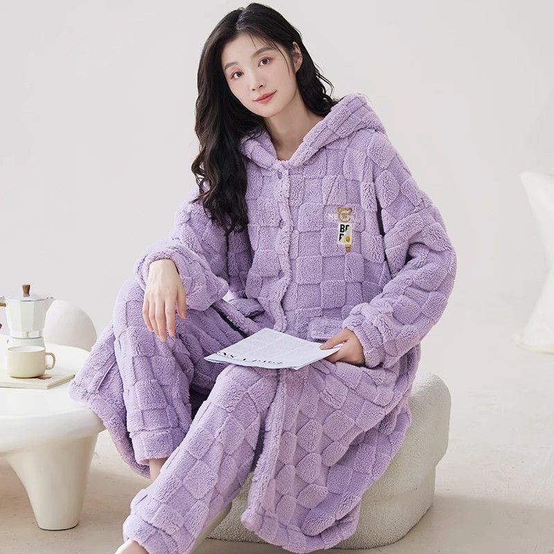 P winter plush pajama set
