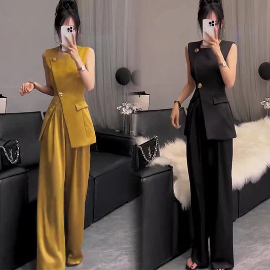P sleeveless top trousers set