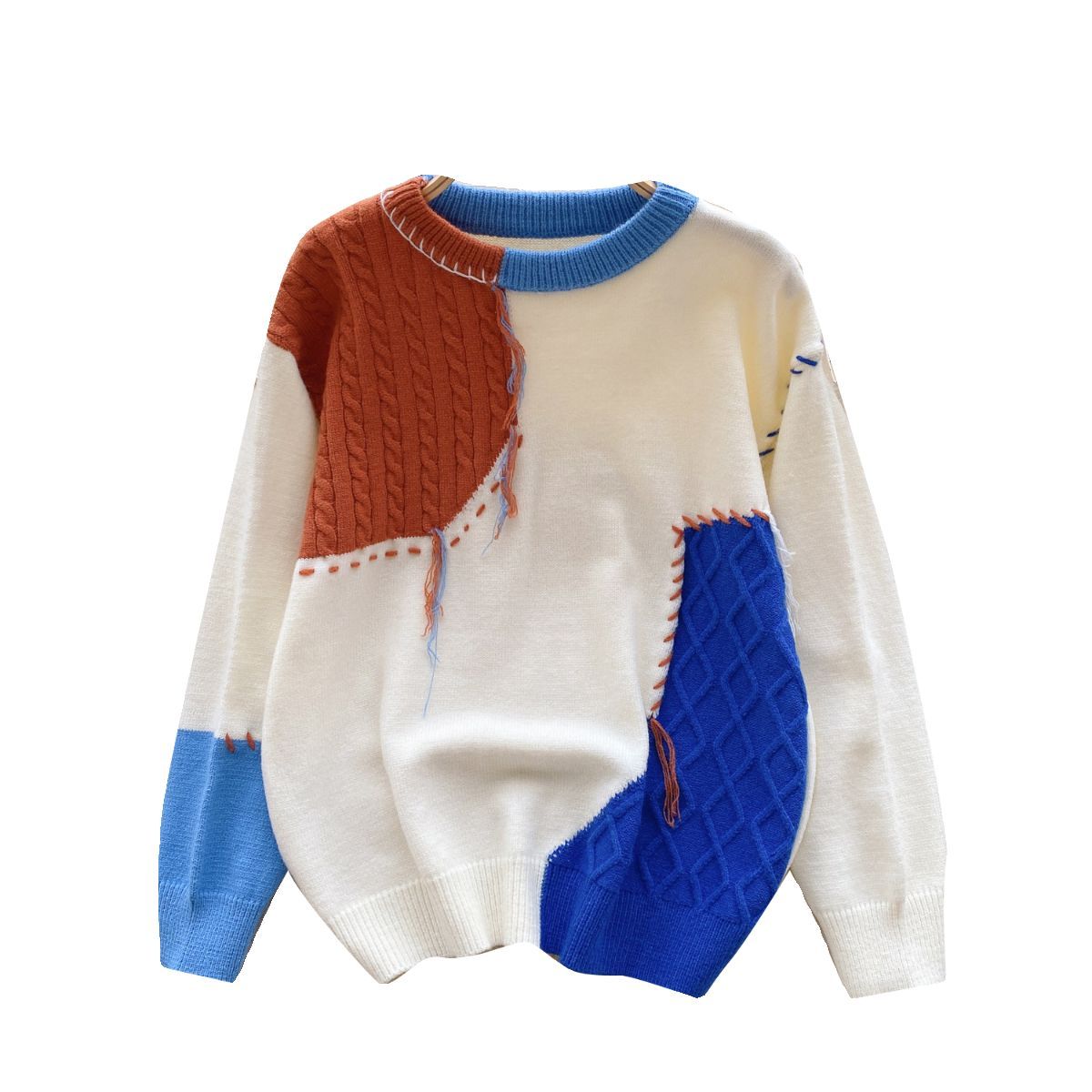 P knitted sweater long-sleeved top