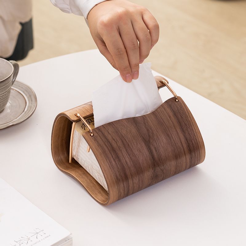 P Solid wood tissue box