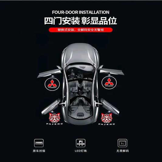 P Mitsubishi PAJERO Welcome Lights V87V93V97 Grandi Car Door Modification Interior Projection Atmosphere