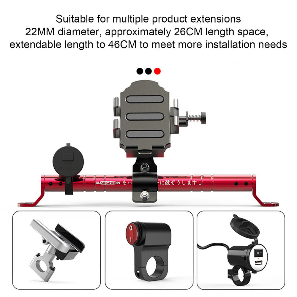 Motorcycle Handlebar Cross Bar Crossbar Handlebar Aluminum Alloy Balance Bar - Mixbatch