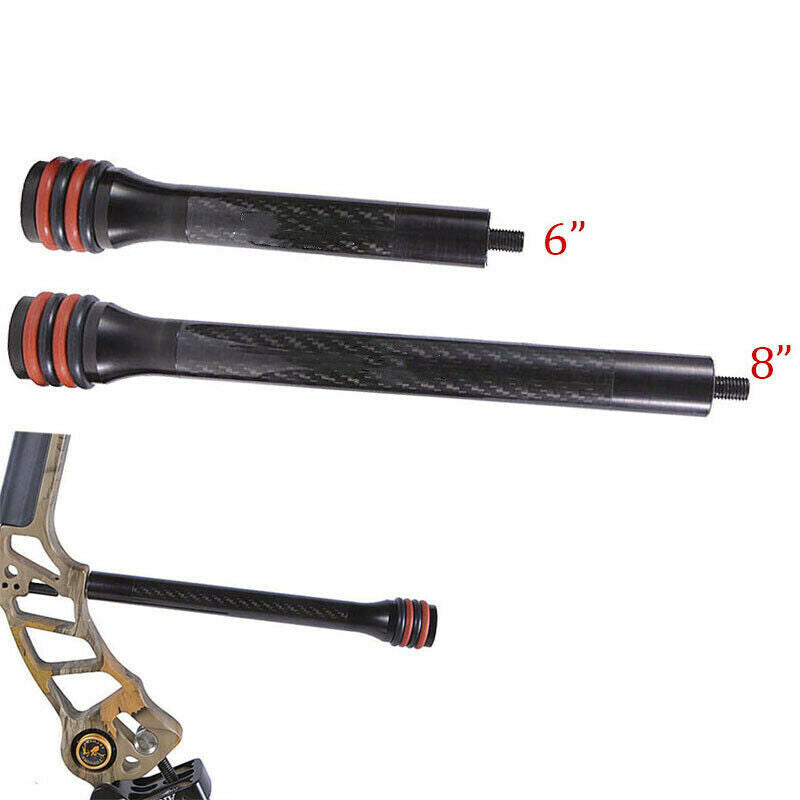 Carbon Fiber Balance Bar 6" 8" Stabilizer Archery Compound Bow Hunting Dampener - Mixbatch