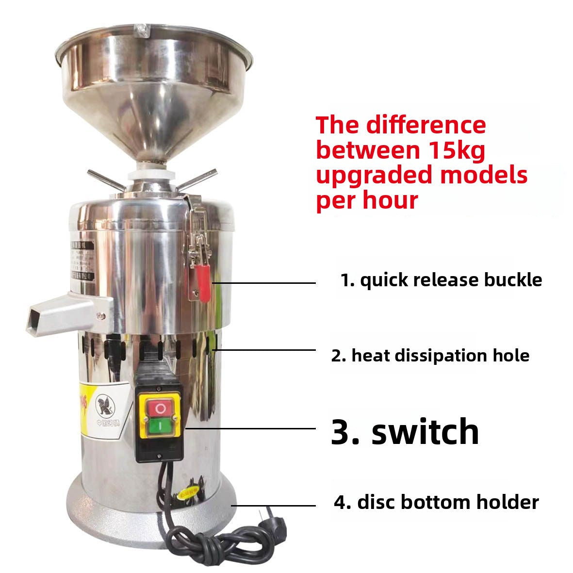 P sesame paste machine Commercial peanut butter machine Large capacity freshly ground stainless steel sesame juice machine Sesame paste machine Small grinder