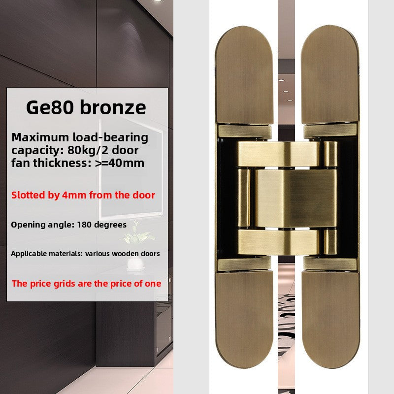 A 3D adjustable invisible door hinge hidden door hinge hidden hinge invisible cross hinge wooden door hidden door hinge
